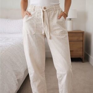 GAP Hadley Linen/Cotton Pants Waist 15”